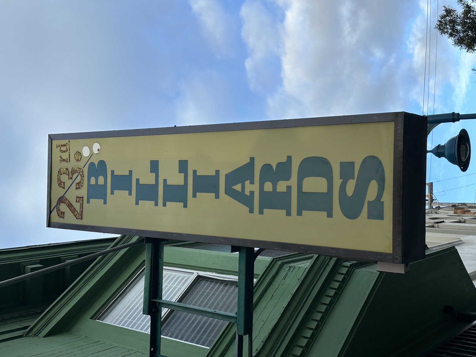 23rd Billiards sign in daylight